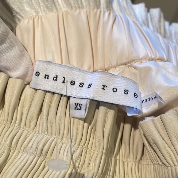 Endless Rose Smocked Pleated Faux Leather Skirt in White Lyst Size XS - Picture 5 of 7